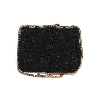 Dear Ellie Tweed Handbag w/Bow - Black, Dear Ellie, Dear Ellie, Dear Ellie Black Tweed Handbag, Dear Ellie Black Tweed Handbag with Bow, Dear Ellie Handbag, Dear Ellie Purse, Dear Ellie Tweed