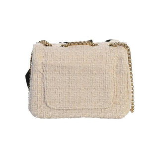 Dear Ellie Tweed Handbag w/Bow - Nude-Black, Dear Ellie, Dear Ellie, Dear Ellie Handbag, Dear Ellie Purse, Dear Ellie Tweed Handbag, Dear Ellie Tweed Handbag w/Bow, Dear Ellie Tweed Handbag w