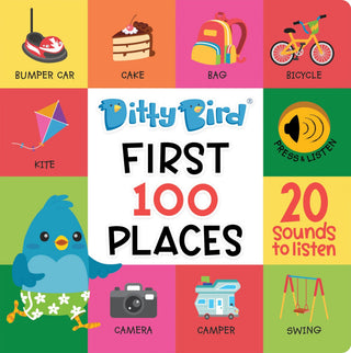 Ditty Bird First 100 Places Sound Board Book, Ditty Bird, Board Book, Book, Books, Books for Children, cf-type-books, cf-vendor-ditty-bird, Children's Book, Ditty Bird, Ditty Bird First Book,