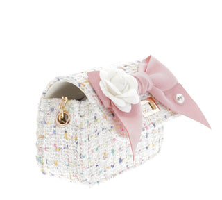 Doe A Dear White Boucle Bow Front Cross Body Handbag, Doe a Dear, Accessory, Doe a Dear, Doe a Dear Handbag, Doe A Dear Purse, Doe A Dear White Boucle Bow Front Cross Body Handbag, Handbag, L