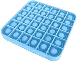 Pop It Fidget Toy - Square (5 Colors), Top Trenz, Blue Square Pop It Fidget Toy, EB Boys, EB Girls, Fidget, Fidget toy, Green Square Pop It Fidget Toy, In N  Out, In N Out Pop It, Light Blue 