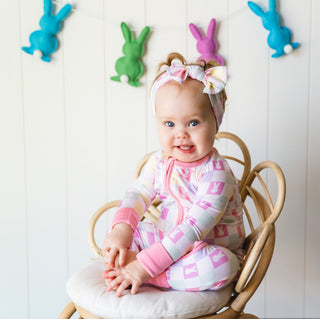 Dream Big Little Co Bunny Kisses Dream Romper, Dream Big Little Co, Bamboo Pajamas, Bunny Kisses, cf-size-0-3-months, cf-size-12-18-months, cf-size-18-24-months, cf-size-3-6-months, cf-size-6