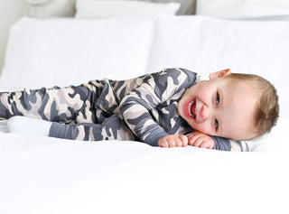 Dream Big Little Co Commander Camo Dream Romper, Dream Big Little Co, Camo, Camoflauge, Commander Camo, DBLC, Dream Big Little Co, Dream Big Little Co Romper, Pajamas - Basically Bows & Bowti