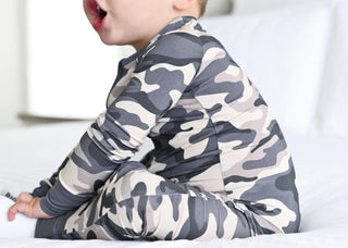 Dream Big Little Co Commander Camo Dream Romper, Dream Big Little Co, Camo, Camoflauge, Commander Camo, DBLC, Dream Big Little Co, Dream Big Little Co Romper, Pajamas - Basically Bows & Bowti