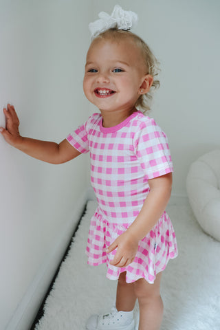 Dream Big Little Co Pinknic Gingham Dream Onesie Dress, Dream Big Little Co, cf-size-12-18-months, cf-size-3-6-months, cf-size-6-12-months, cf-type-dresses, cf-vendor-dream-big-little-co, DBL