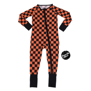Dream Big Little Co Spooky Checkers Dream Romper, Dream Big Little Co, CM22, DBLC, Dream Big Little Co, Dream Big Little Co Halloween, Dream Big Little Co Romper, Dream Big Little Co Spooky C