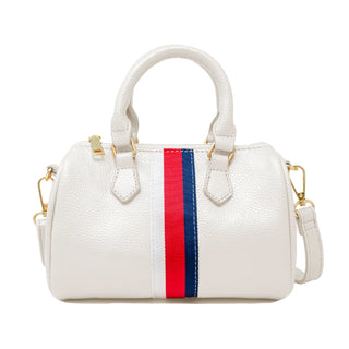 Zomi Gems Stripe Handbag - White, Zomi Gems, Handbag, Purse, Stripe Handbag, Tiny Treats, White, Zomi Gems, Zomi Gems Handbag, Zomi Gems Purse, Handbags - Basically Bows & Bowties