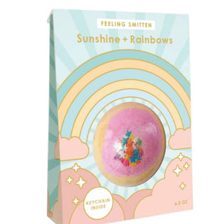 Feeling Smitten Sunshine + Rainbows Surprise Key Chain Bath Bomb, Feeling Smitten, Bath, Bath and Body, Bath Body, Bath Bomb, Bath Bombs, Beauty, EB Girls, Feeling Smitten, Feeling Smitten Su