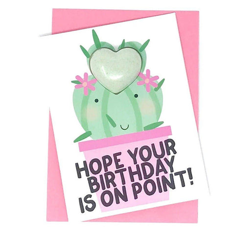 Feeling Smitten Hope Your Birthday is On Point! Bath Card, Feeling Smitten, Bath Bomb, Birthday Card, Cactus, Cactus Birthday Card, cf-type-greeting-&-note-cards, cf-vendor-feeling-smitten, F