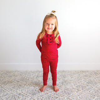 Gigi and Max Ivy Ruffle 2pc Pajama Set, Gigi and Max, 2pc Pajama Set, All Things Holiday, Bamboo Pajama, Christmas, Christmas Pajama, Christmas Pajamas, Gigi & Max, Gigi & Max Christmas, Gigi