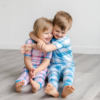 Little Sleepies Rosy Plaid Bamboo 2pc Pajama Set, Little Sleepies, Bamboo Pajama, Bamboo Pajama Set, Bamboo Pajamas, Bestaroo Pajamas, CM22, Little Sleepies, Little Sleepies Bamboo, Little Sl