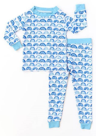 Little Sleepies Blue Rainbows Bamboo 2pc Pajama Set, Little Sleepies, Bamboo Pajama, Bamboo Pajama Set, Bamboo Pajamas, Blue Rainbows, CM22, Little Sleepies, Little Sleepies Bamboo, Little Sl