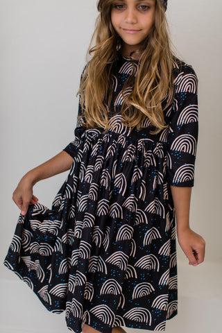 Mila & Rose Midnight Rainbow Twirl Dress, Mila & Rose, Mila & Rose, Mila & Rose Midnight Rainbow, Mila & Rose Midnight Rainbow Twirl Dress, Mila & Rose Twirl Dress, Mila and Rose, Rainbow, Ra