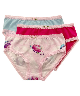 Esme Sweet Space 3pc Panty Set, Esme, cf-size-medium-6-6x, cf-size-preteen-14-16, cf-type-girls-underwear, cf-vendor-esme, Els PW 8598, esme, Esme Panty Pack, esme Panty Set, girls underwear,