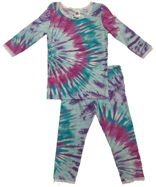 Esme Bright Tie Dye 3/4 Sleeve Top & Legging Set, Esme, Esme, Esme Bright Tie Dye, Esme Bright Tie Dye 3/4 Sleeve Top & Legging Set, esme pajama set, Esme Pajamas, Esme Sleepwear, Esme Tie Dy
