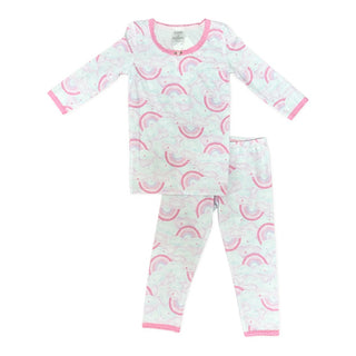 Esme Rainbow Sky 3/4 Sleeve Top & Legging Set, Esme, cf-size-2, cf-size-4, cf-size-6, cf-type-pajama-set, cf-vendor-esme, Esme, Esme 3/4 Sleeve Top & Legging Set, esme pajama set, Esme Pajama