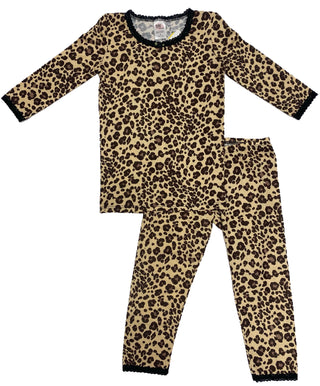 Esme Shimmer Cheetah 3/4 Sleeve Top & Legging Set, Esme, Cheetah Pajama Set, Esme, esme pajama set, Esme Pajamas, Esme Shimmer Cheetah, Esme Shimmer Cheetah 3/4 Sleeve Top & Legging Set, Esme