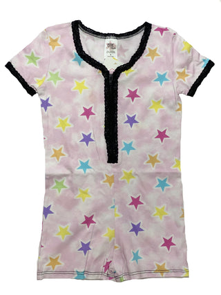 Esme Shimmer Rainbow Stars Onesie/Romper, Esme, Camisole, cf-size-4, cf-type-onesie, cf-vendor-esme, Emse Romper, Esme, Esme Onesie, esme pajama set, Esme Pajamas, Esme Panties, Esme Rainbow 