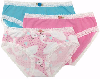 Esme Swans 3pc Panty Set, Esme, Cyber Monday, Els PW 8598, esme, esme Panty Set, Esme Swan Panty Pack, Esme Swans 3pc Panty Set, girls underwear, Made in the USA, Panty pack, Panty Set, under