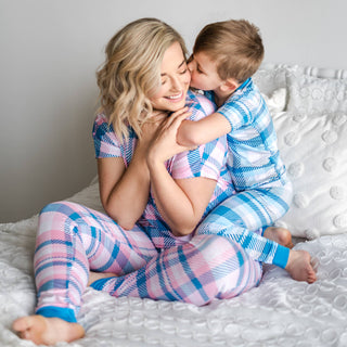 Little Sleepies Blueberry Plaid Bamboo 2pc Pajama Set, Little Sleepies, Bamboo Pajama, Bamboo Pajama Set, Bamboo Pajamas, Blueberry Plaid, CM22, Little Sleepies, Little Sleepies Bamboo, Littl