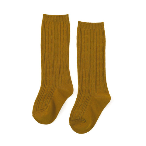 Little Stocking Co Knee High Socks - Bronze, Little Stocking Co, Cable Knit Knee High, Cable Knit Knee High Socks, cf-size-0-6-months, cf-size-1-5-3y, cf-size-4-6y, cf-size-6-18-months, cf-ty