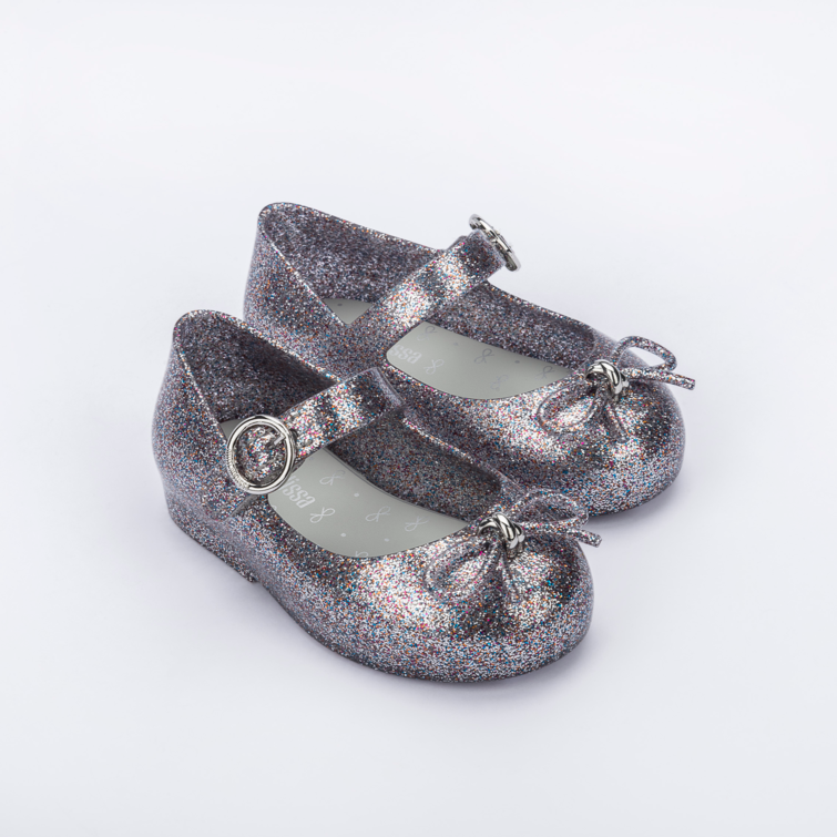 Mini melissa silver glitter outlet