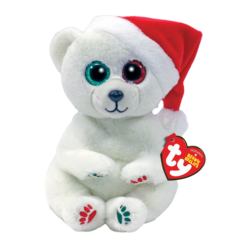 Ty Emery the White Polar Bear Beanie Bellie, Ty Inc, All Things Holiday, Beanie, Beanie Bellie, Beanie Bellies, Christmas, Christmas Beanie Bellies, Christmas Ty, Stocking Stuffer, Stocking S
