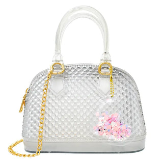 Zomi Gems Jelly Bead Bowling Bag - Clear, Zomi Gems, Clear, Handbag, Jelly Bead Bowling Bag, Purse, Tiny Treats, Zomi Gems, Zomi Gems Handbag, Zomi Gems Purse, Handbags - Basically Bows & Bow