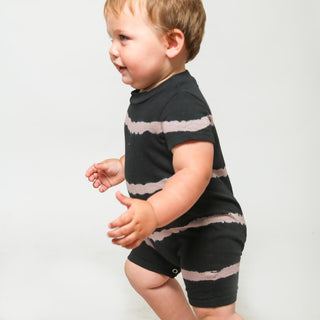 Fairwell Bonfire Romper in Onyx, Fairwell, CM22, Fairwell, Fairwell Bonfire Romper, Fairwell Bonfire Romper in Onyx, Fairwell Boys, Fairwell Kids Clothing, Fairwell Onyx, Fairwell SS22, Fairw