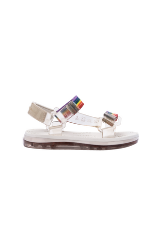 Mini Melissa Papete + Rider BB - Beige / Beige / Rainbow, Grendene, cf-size-10, cf-size-8, cf-size-9, cf-type-shoes, cf-vendor-grendene, Grendene, Grendene Mini Melissa, Grendene Mini Melissa