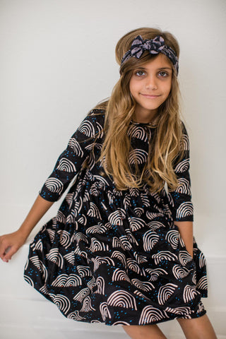 Mila & Rose Midnight Rainbow Twirl Dress, Mila & Rose, Mila & Rose, Mila & Rose Midnight Rainbow, Mila & Rose Midnight Rainbow Twirl Dress, Mila & Rose Twirl Dress, Mila and Rose, Rainbow, Ra