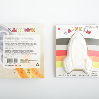 Feeling Smitten Rocket Rainbow Show Bath Blast, Feeling Smitten, Bath & Body, Bath and Body, Bath Bomb, Bath Bombs, Bath Time, Bathtime, Beauty, Boy Bath Bomb, Boy Gift, Boys Bath Bomb, Feeli