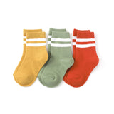 Little Stocking Co Midi Sock Set (3 Pair) - Garden Striped, Little Stocking Co, cf-size-0-6-months, cf-size-7-10y, cf-type-ruffle-socks, cf-vendor-little-stocking-co, Little Stocking Co, Litt