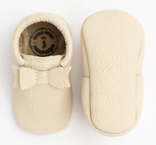 Freshly Picked First Pair Soft Sole Bow Moccasins - Cream, Freshly Picked, Bow Moc, Bow Moccasins, Cyber Monday, Freshly Picked, Freshly Picked Bow Moccasins, Freshly Picked cream, Freshly Pi