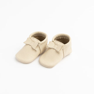 Freshly Picked First Pair Soft Sole Bow Moccasins - Cream, Freshly Picked, Bow Moc, Bow Moccasins, Cyber Monday, Freshly Picked, Freshly Picked Bow Moccasins, Freshly Picked cream, Freshly Pi