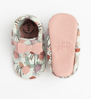 Freshly Picked Pink Palette Bow Mocc Soft Sole, Freshly Picked, Freshly Picked, Freshly Picked Moc, Freshly Picked Moccasins, Freshly Picked Pink Palette Bow, Freshly Picked Pink Palette Bow 