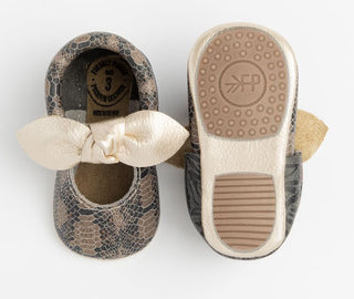 Freshly Picked Platinum Snakeskin Knotted Bow Mini Sole, Freshly Picked, Freshly Picked, Freshly Picked  Knotted Bow Mini Sole, Freshly Picked Mini Sole, Freshly Picked Moc, Freshly Picked Mo