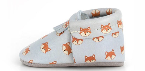 Freshly Picked Fox City Soft Sole Moccasins, Freshly Picked, Boy Baby Shower Gift, Cyber Monday, Els PW 8258, End of Year, End of Year Sale, Fox, Fox Moc, Freshly Picked, Freshly Picked Fox, 