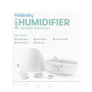 Frida Baby BreatheFrida 3-IN-1 HUMIDIFIER, DIFFUSER + NIGHTLIGHT, Frida, Baby Basics, Baby essential, Baby Gear, Baby Shower, Baby Shower Gift, DIFFUSER + NIGHTLIGHT, Essential for Baby, Frid