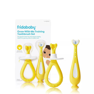 Frida Baby Grow With Me Training Toothbrush Set, Frida, Baby Basics, Baby Shower, Baby Shower Gift, Frida Baby, Fridababy, Fridababy SmileFrida the TOOTHHUGGER, Fridababy SmileFrida TOOTHBRUS