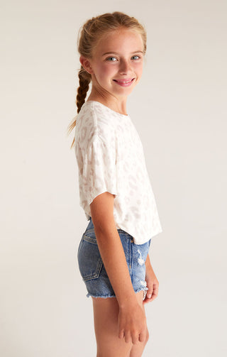 Z Supply Girls Nattie Leo Tee - Sand Dollar, Z Supply, JAN23, Top, Tween Girl, tween girls, Tween Girls Clothing, Z Supply, Z Supply Girls, Z Supply Girls Nattie Leo Tee, Z Supply Girls Top, 