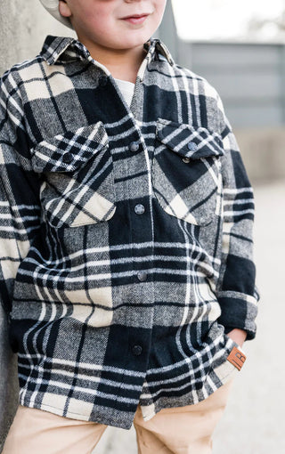 Little Bipsy Flannel Shacket - Toasty, Little Bipsy Collection, CM22, Daddy + Me, Daddy and Me, Flannel, Flannel Shacket, JAN23, Little Bipsy, Little Bipsy Collection, Little Bipsy Fall, Litt
