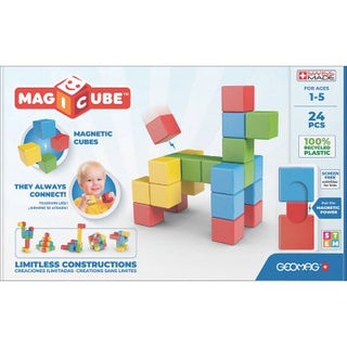 Geomag Magic Cube 24pc Set, Geomag, cf-type-building-blocks, cf-vendor-geomag, EB Baby, EB Boy, EB Boys, EB Girls, Geo Mag, Geomag, Magnetic Blocks, Magnetic Toy, Stem Toy, Toys, Building Blo