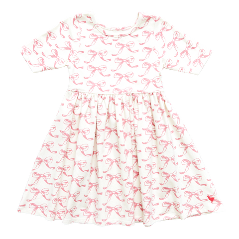 Pink Chicken Girls Organic Steph Dress - Mauveglow Bows, Pink Chicken, Big Girls Clothing, Bow Dress, Dress, Dress for Girls, Dresses for Girls, Little Girls Clothing, Little Girls Dress, Lit