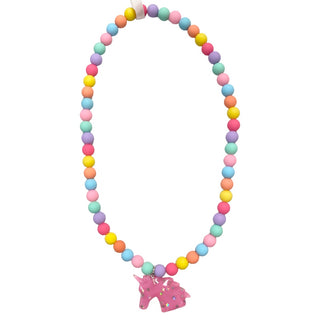 Girls Beaded Necklace - Unicorn Dreams, Good Grace Design Co, Beaded Necklace, Bow Necklace, Girls Beaded Necklace Unicorn, Good Grace design Co Necklace, Good Grace Design Girls Necklace, Go