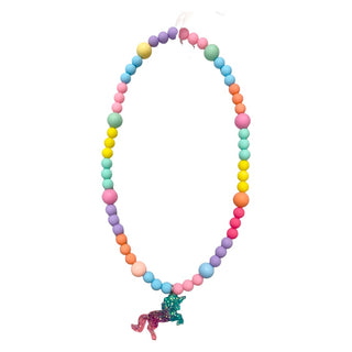 Girls Beaded Necklace - Unicorn Sparkle, Good Grace Design Co, Beaded Necklace, Bow Necklace, Girls Beaded Necklace Unicorn, Good Grace design Co Necklace, Good Grace Design Girls Necklace, G