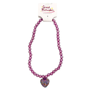 Great Pretenders Rockin' Heart Necklace, Great Pretenders, Creative Education, EB Girls, Great Pretenders, Great Pretenders Necklace, Heart Necklace, Jewelry, Little Girls Jewelry, Necklace, 