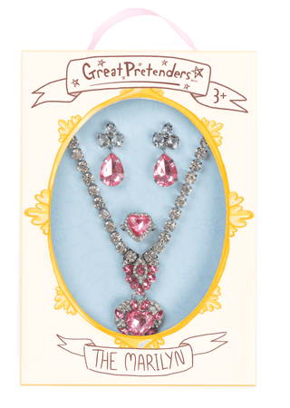Great Pretenders The Marilyn Necklace, Ring & Clip On Earring Set, Great Pretenders, Audrey, Creative Education, Dress Up Jewelry, EB Girls, Great Pretenders, Jewelry, Little Girls Jewelry, N