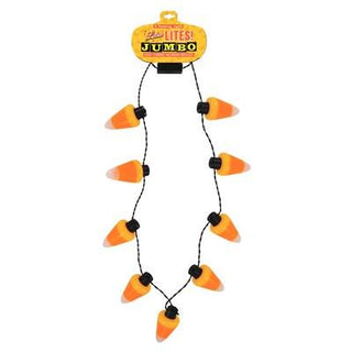 Halloween Jumbo Candy Corn Flashing Necklace, Lotsa Lites!, Boo Basket, Candy Corn Necklace, Halloween, Halloween Glow Necklace, Halloween Jumbo Candy Corn Flashing Necklace, Halloween Light 