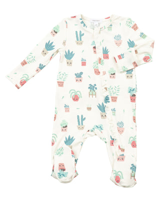 Angel Dear House Plant Ruffle Front Zipper Footie, Angel Dear, angel Dear, Angel dear Cactus, Angel Dear Cactus Footie, Angel dear Footie, Angel Dear House Plant, Angel Dear Houseplant, Angel